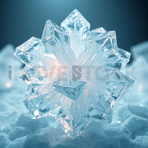 Crystallized Ice Lens Distortion Background
