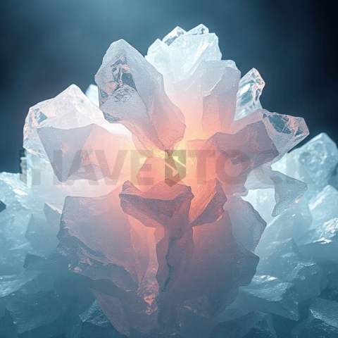 Crystallized Ice Heat Warp Background