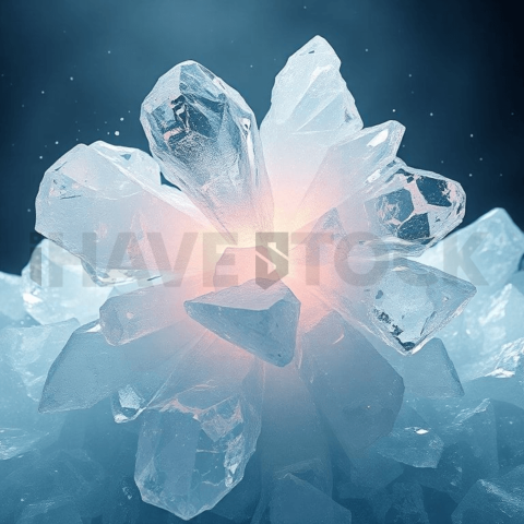 Crystallized Ice Pressure Fracture Background