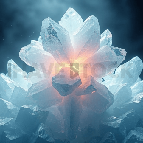 Crystallized Ice Vacuum Collapse Background