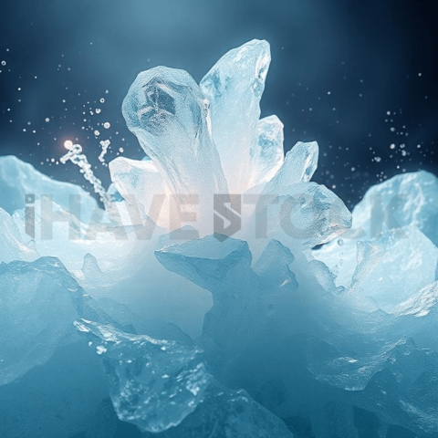 Crystallized Ice Turbulent Flow Background