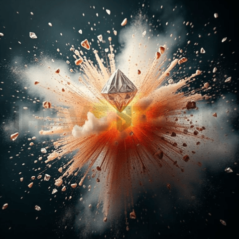 Diamond Dust Fragment Explosion Background