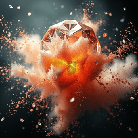 Diamond Dust Heat Warp Background