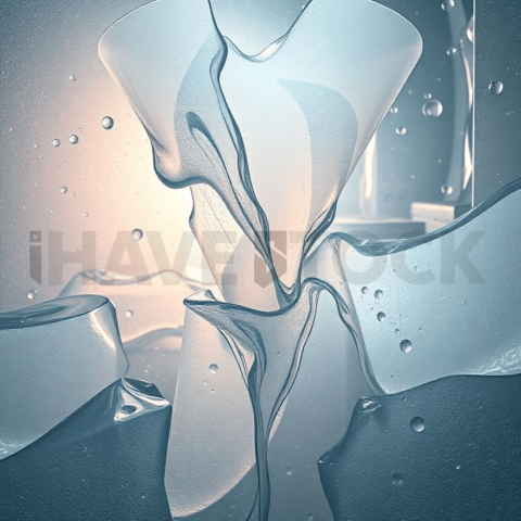 Frosted Glass Abyssal Fold Background