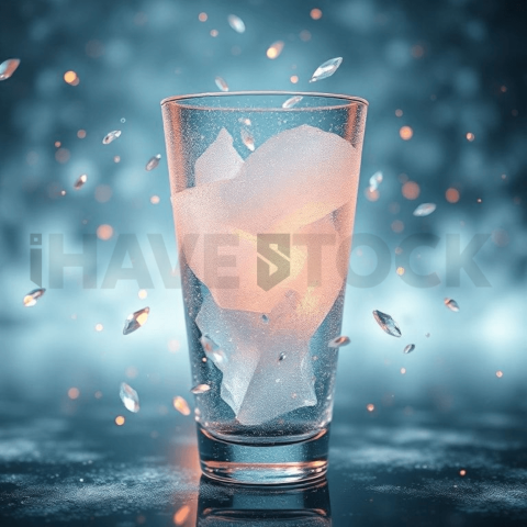 Frosted Glass Crystal Bloom Background