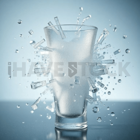Frosted Glass Deformation Cascade Background