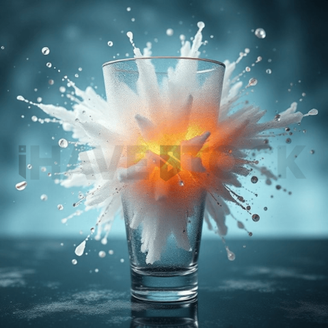 Frosted Glass Fractal Explosion Background