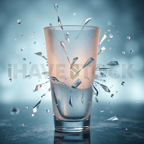 Frosted Glass Fracture Bloom Background