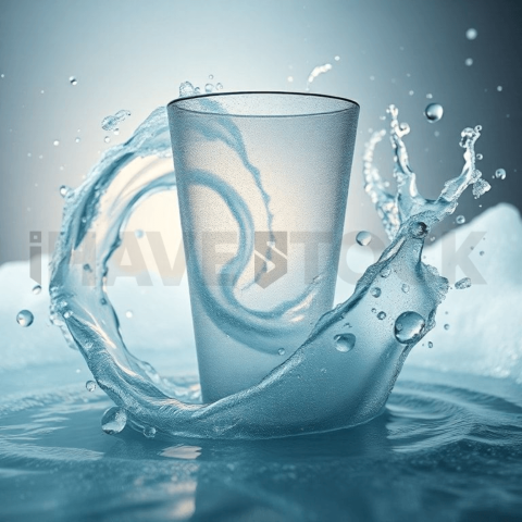 Frosted Glass Wave Vortex Background