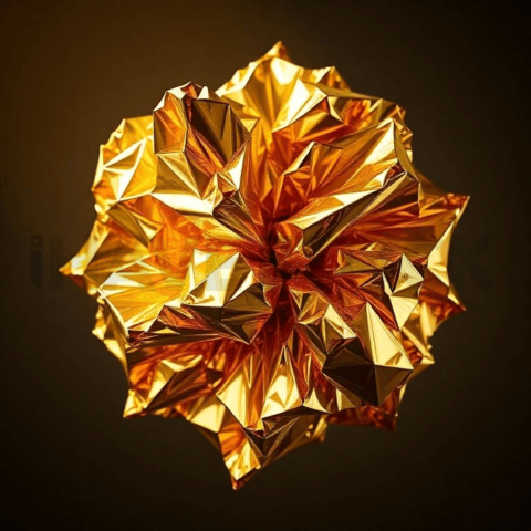 Gold Foil Abyssal Fold Background