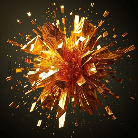 Gold Foil Compression Shatter Background