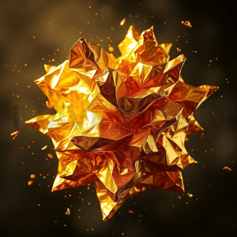 Gold Foil Heat Warp Background