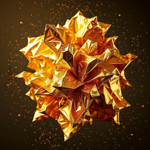 Gold Foil High Density Warp Background