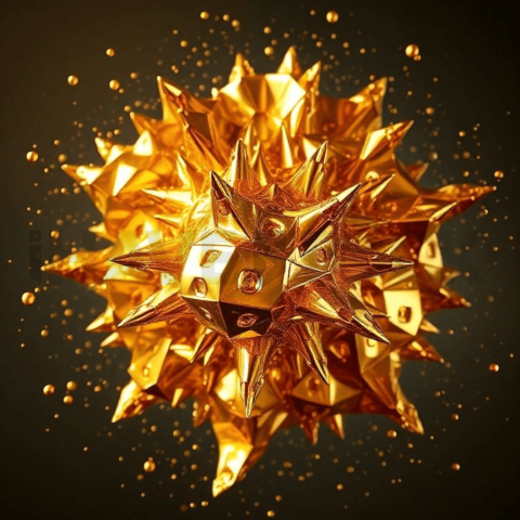 Gold Foil Lens Distortion Background