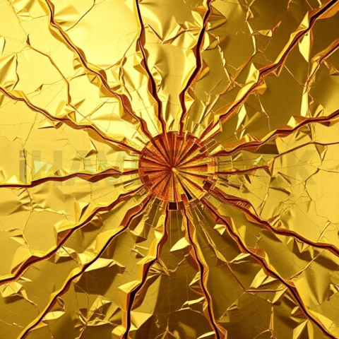 Gold Foil Micro Crack Web Background