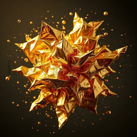 Gold Foil Shear Tension Background