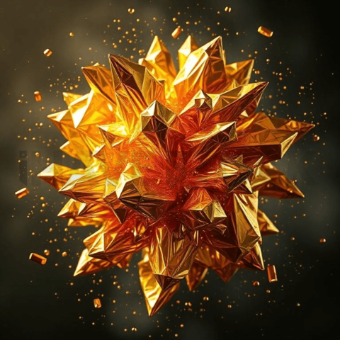 Gold Foil Vacuum Collapse Background