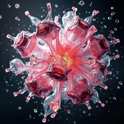 Hyperglass Polymer Compression Shatter Background