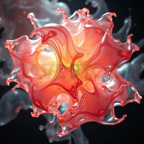 Hyperglass Polymer Heat Warp Background