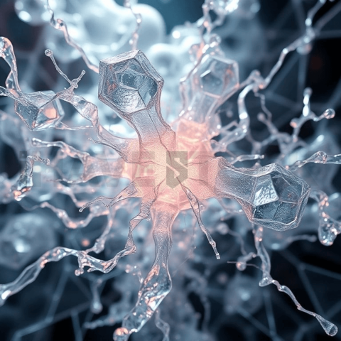 Hyperglass Polymer Micro Crack Web Background