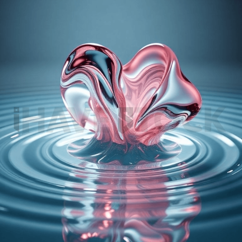 Hyperglass Polymer Ripple Displacement Background