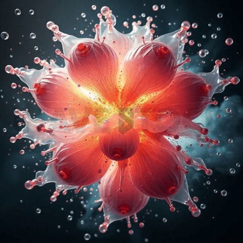 Hyperglass Polymer Fractal Explosion Background