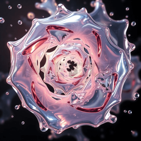 Hyperglass Polymer Spiral Displacement Background