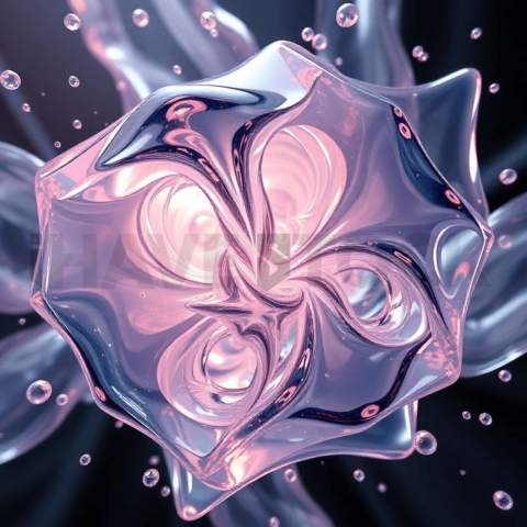 Hyperglass Polymer Stress Ripple Background