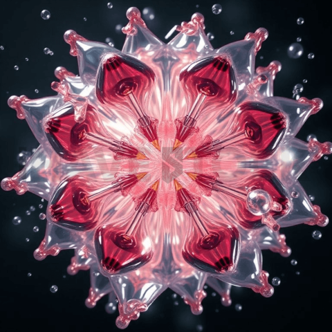 Hyperglass Polymer Radial Implosion Background