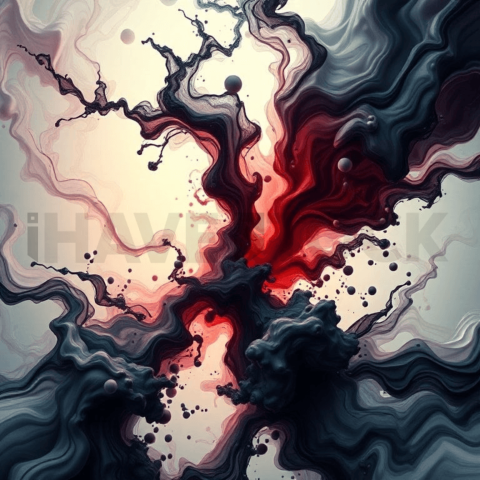 Ink Fluid Abyssal Fold Background