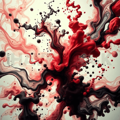 Ink Fluid Chaotic Mosaic Background