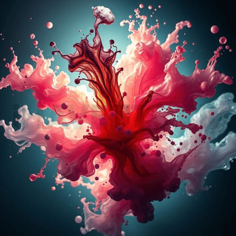 Ink Fluid Crystal Bloom Background