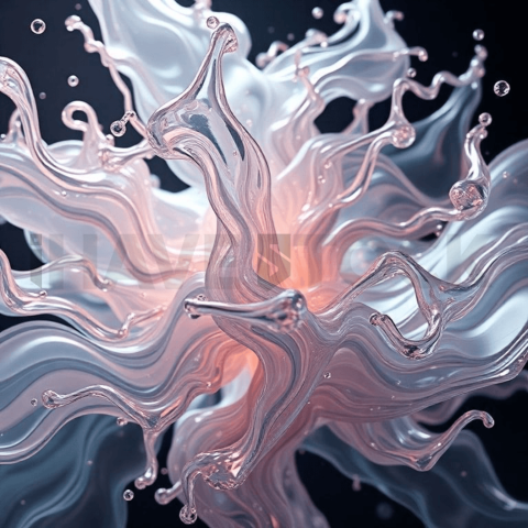 Hyperglass Polymer Turbulent Flow Background