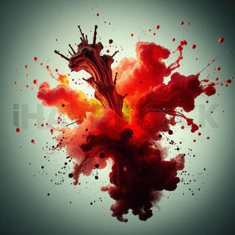 Ink Fluid Fragment Explosion Background