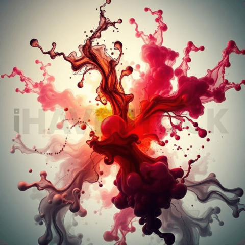 Ink Fluid Fracture Bloom Background