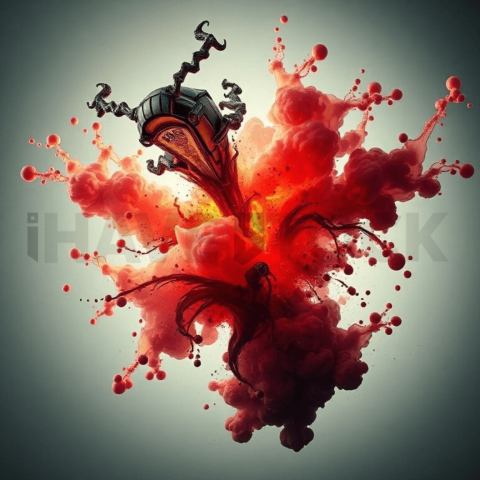 Ink Fluid Fractal Explosion Background