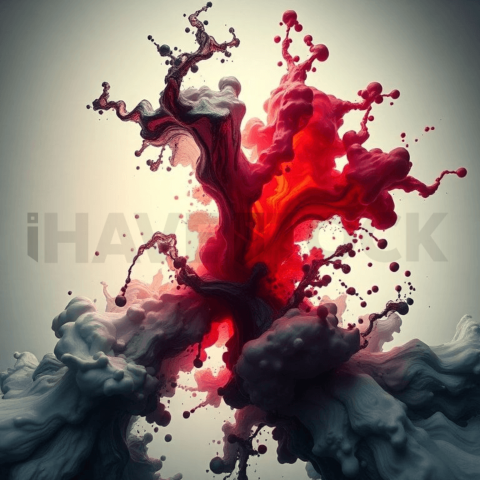 Ink Fluid Vacuum Collapse Background
