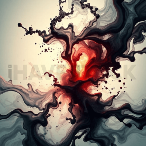 Ink Fluid Vortex Collapse Background