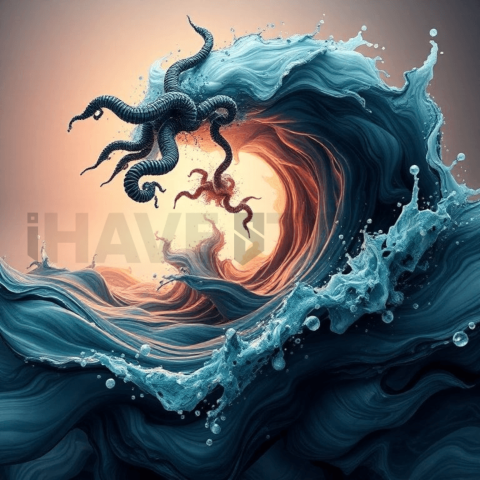 Ink Fluid Wave Vortex Background