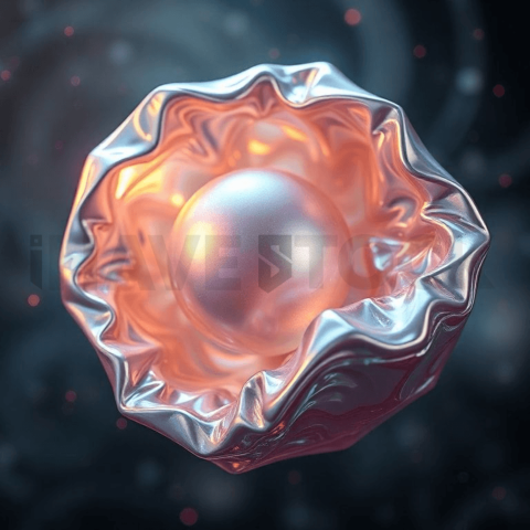 Iridescent Pearl Abyssal Fold Background