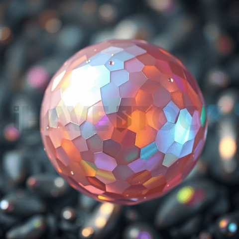 Iridescent Pearl Chaotic Mosaic Background