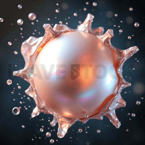 Iridescent Pearl Compression Shatter Background