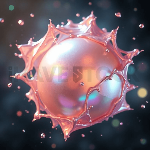 Iridescent Pearl Fracture Bloom Background