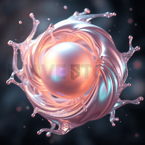 Iridescent Pearl Energy Twist Background