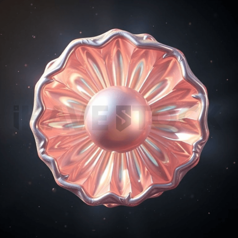 Iridescent Pearl Radial Implosion Background