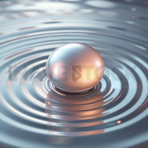 Iridescent Pearl Ripple Displacement Background