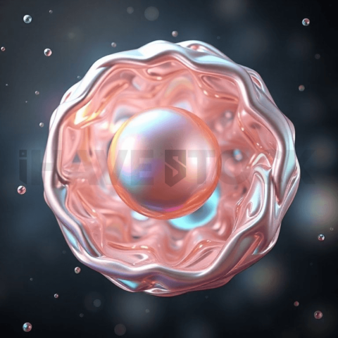 Iridescent Pearl Spiral Displacement Background