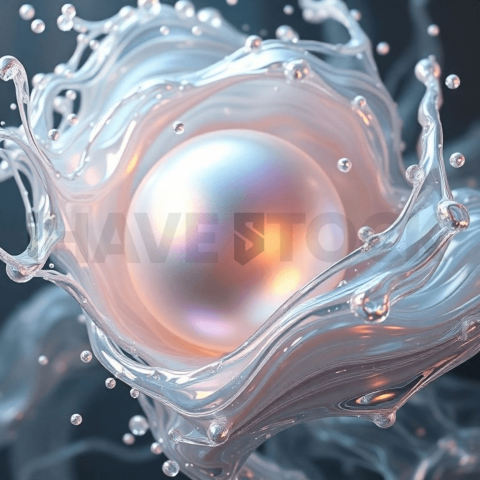 Iridescent Pearl Turbulent Flow Background