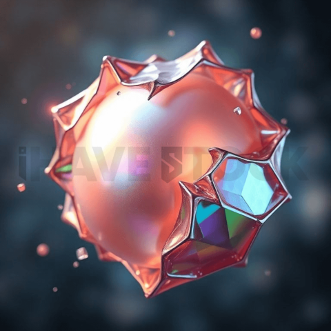 Iridescent Pearl Tension Tear Background