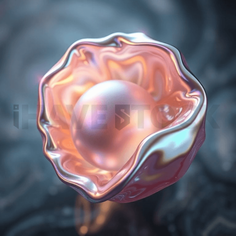 Iridescent Pearl Stress Ripple Background